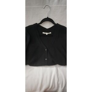 Hache Black Button Front Cropped Cardigan Sweater Womens Size 42
Quite Luxury